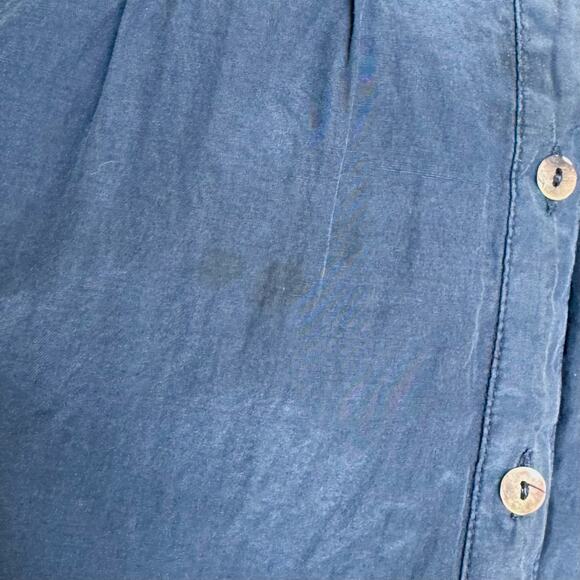 120% LINO Navy Silk-Cotton Y2K Tunic Dress - Picture 11 of 12